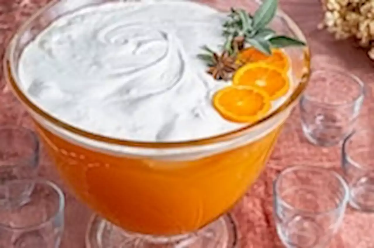 Make this meringue-topped citrus punch for a festive holiday party