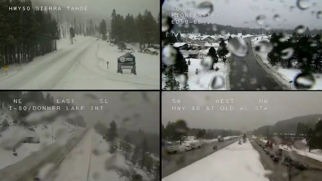 I-80 closed in the Sierra due to heavy snow, near-zero visibility, says Caltrans