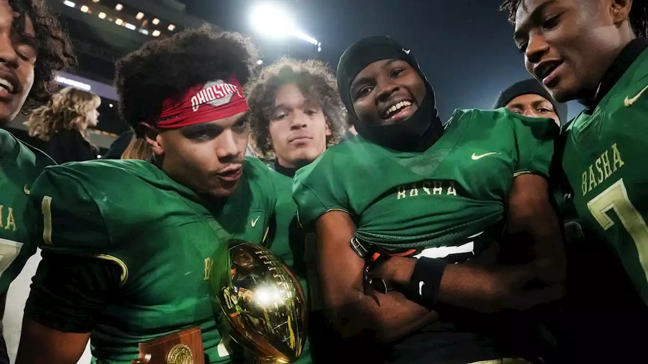 Basha makes stop at the end against Saguaro's Dampier to claim first state football title