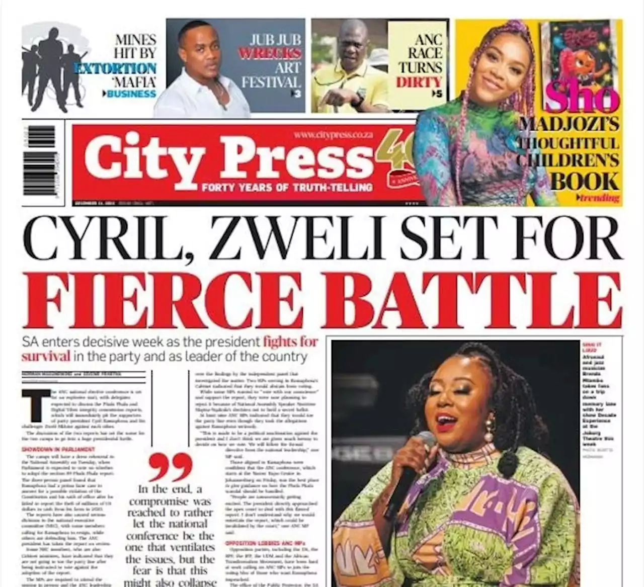 What's in City Press: Ramaphosa and Mkhize's fierce battle | Eskom's blame game | City Press