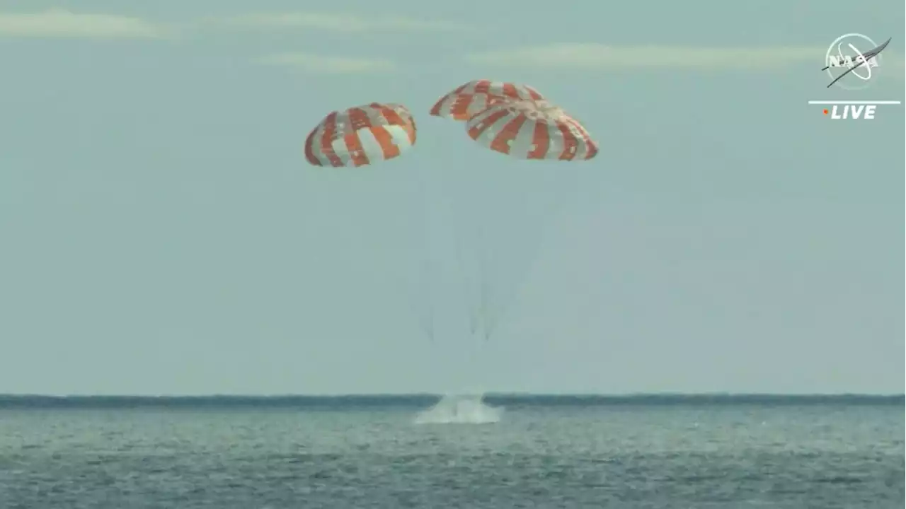 NASA's Orion capsule blazes home from test flight to moon