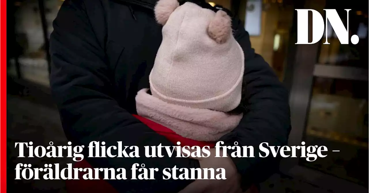 Tioårig flicka utvisas från Sverige – föräldrarna får stanna