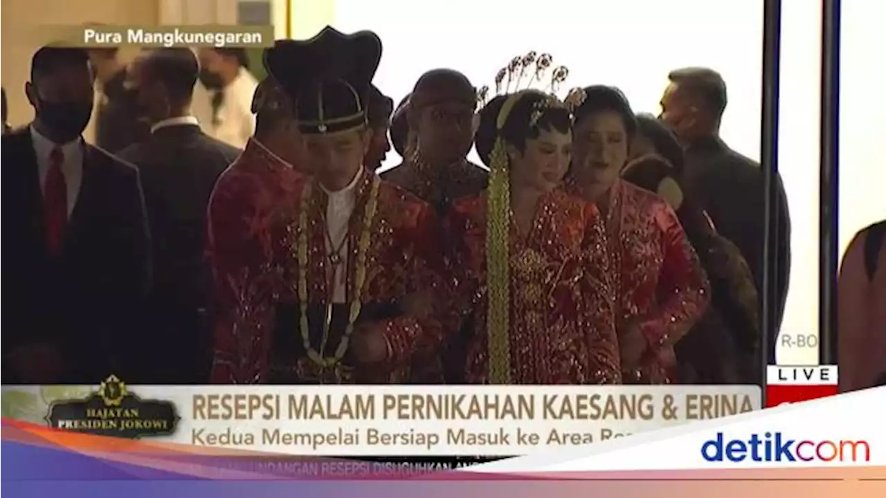 Resepsi Malam Pernikahan, Kaesang Pakai Tutup Kepala Sultan Mataram