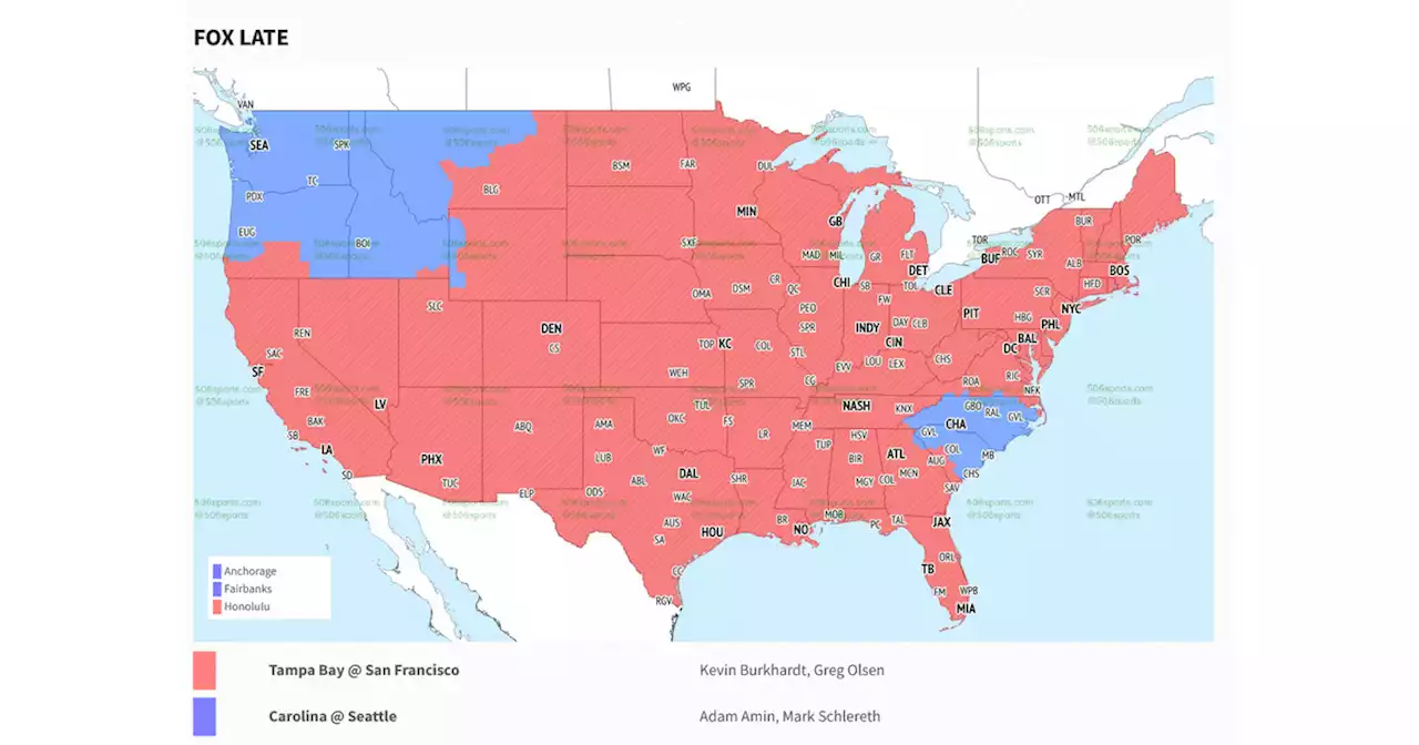 Seahawks vs. Panthers: NFL TV coverage map and commentators