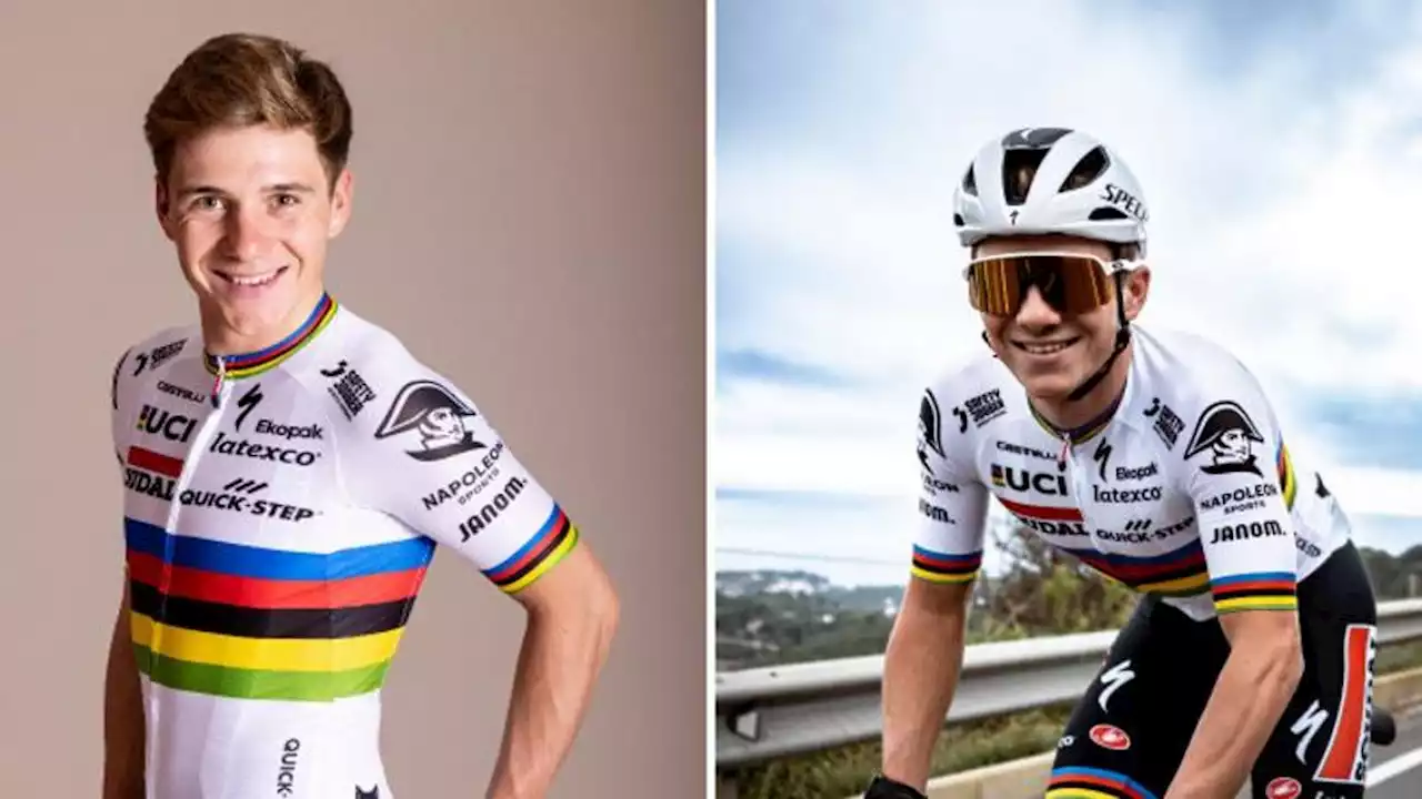 Guardate: ecco la maglia iridata 2023 di Evenepoel