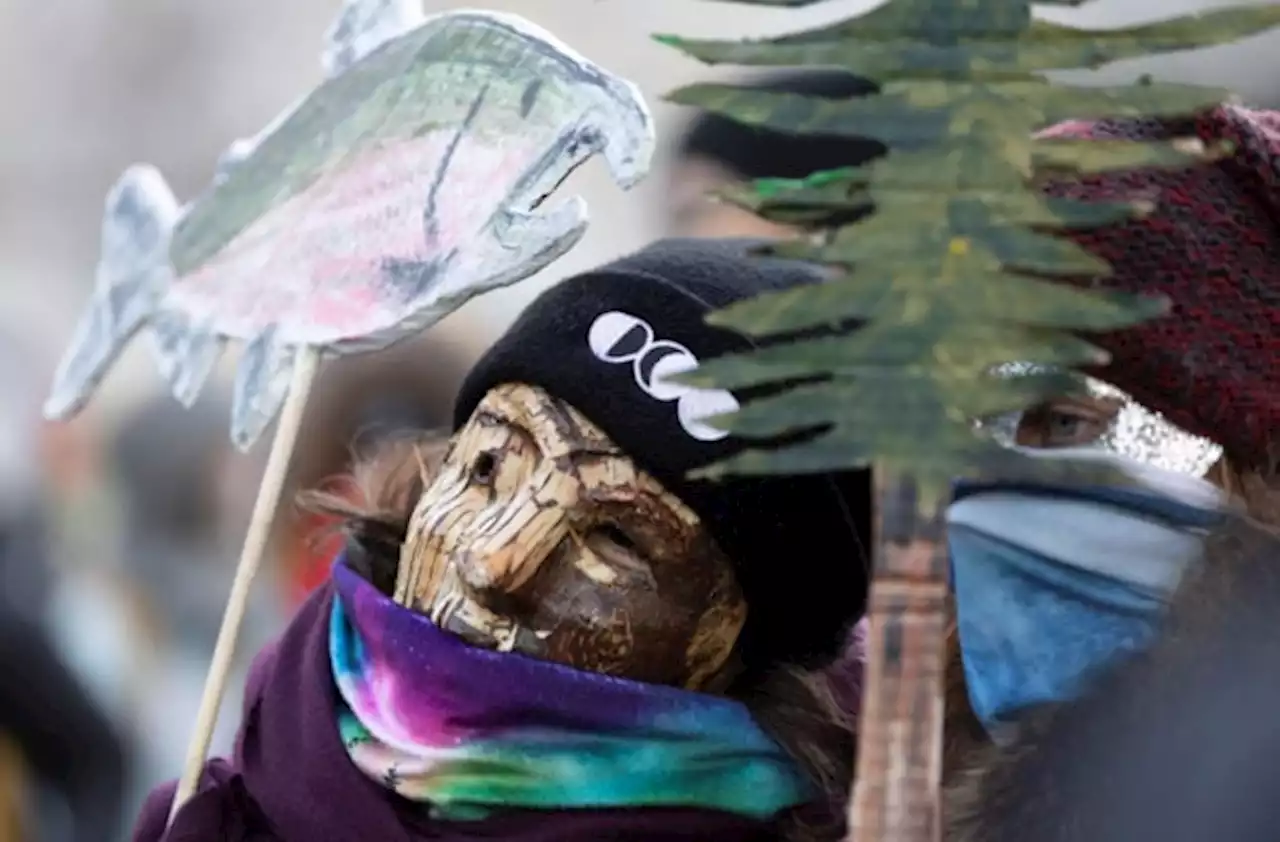 Activists dressed as birds and trees rally for nature at COP15 in Montreal