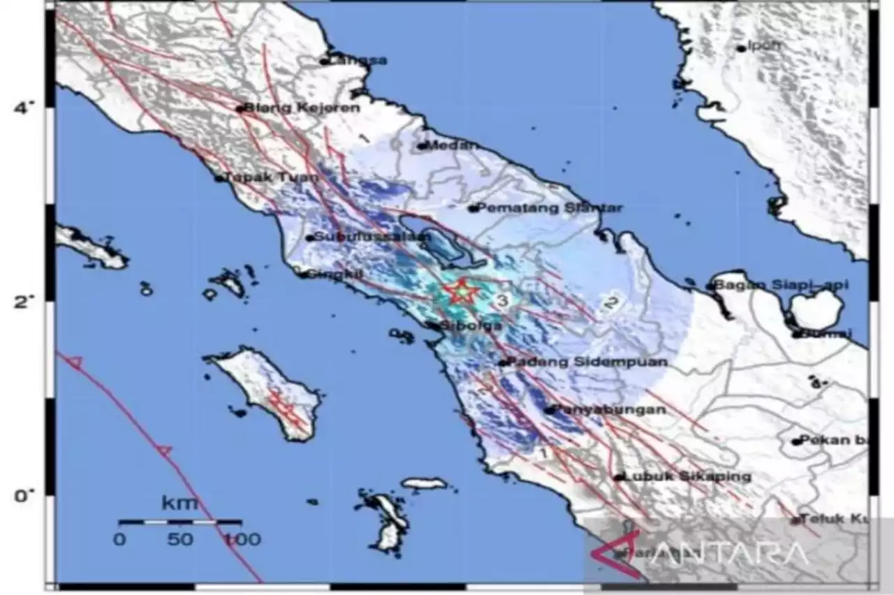 Tapanuli Utara Diguncang Gempa Magnitudo 4,8 dengan Kedalaman 10 KM