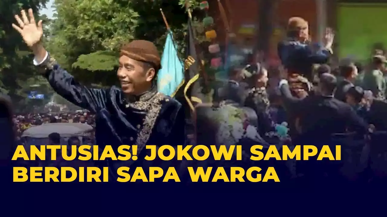 Jokowi Antusias Sapa Warga saat Kirab Pengantin Kaesang dan Erina, Sampai Berdiri di Kereta Kencana!