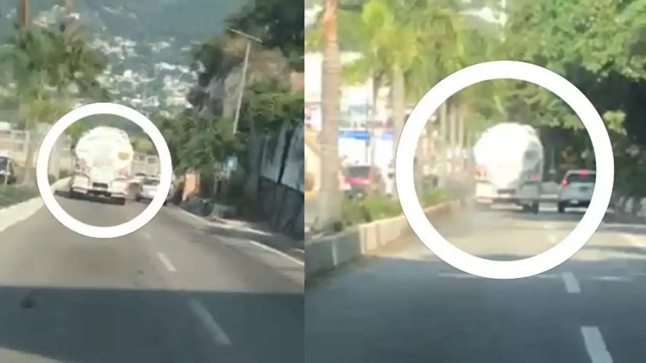 'Una bomba de tiempo': Video muestra una pipa bajando la Escénica de Acapulco a toda velocidad