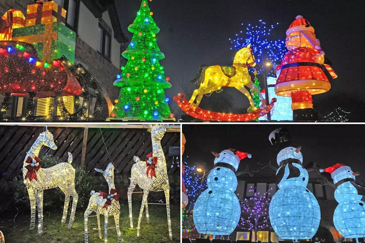 Look inside Leeds man's magical Christmas lights display dazzling with huge angels, reindeer heads and snowmen