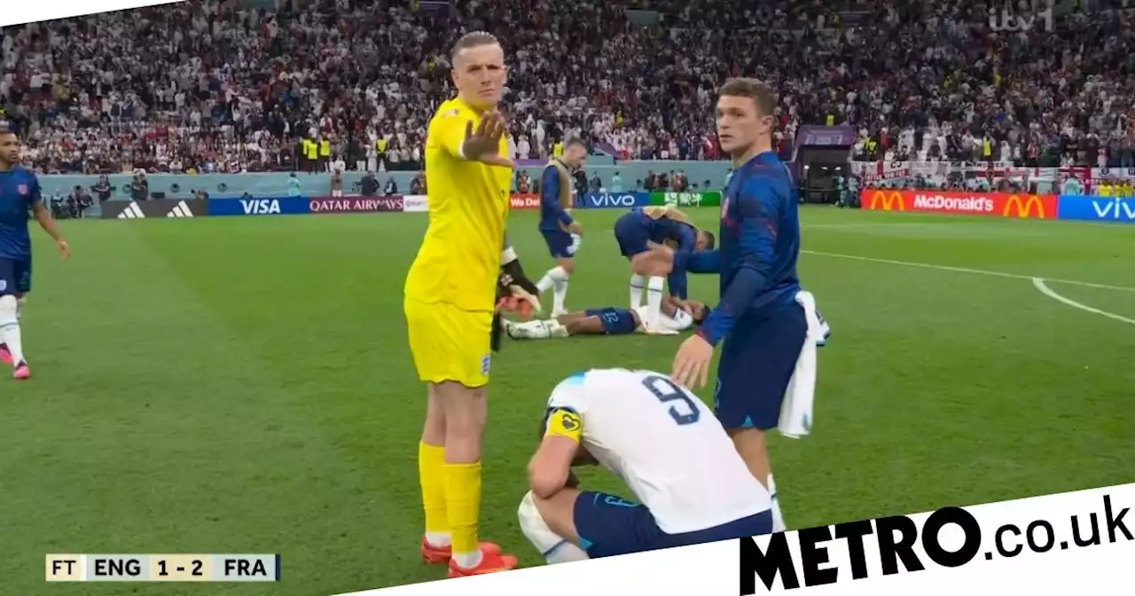 Pickford tells cameraman to back off Kane after England's World Cup exit