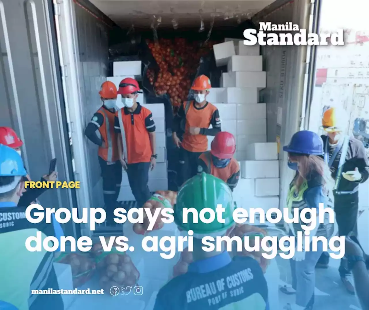 Group says not enough done vs. agri smuggling