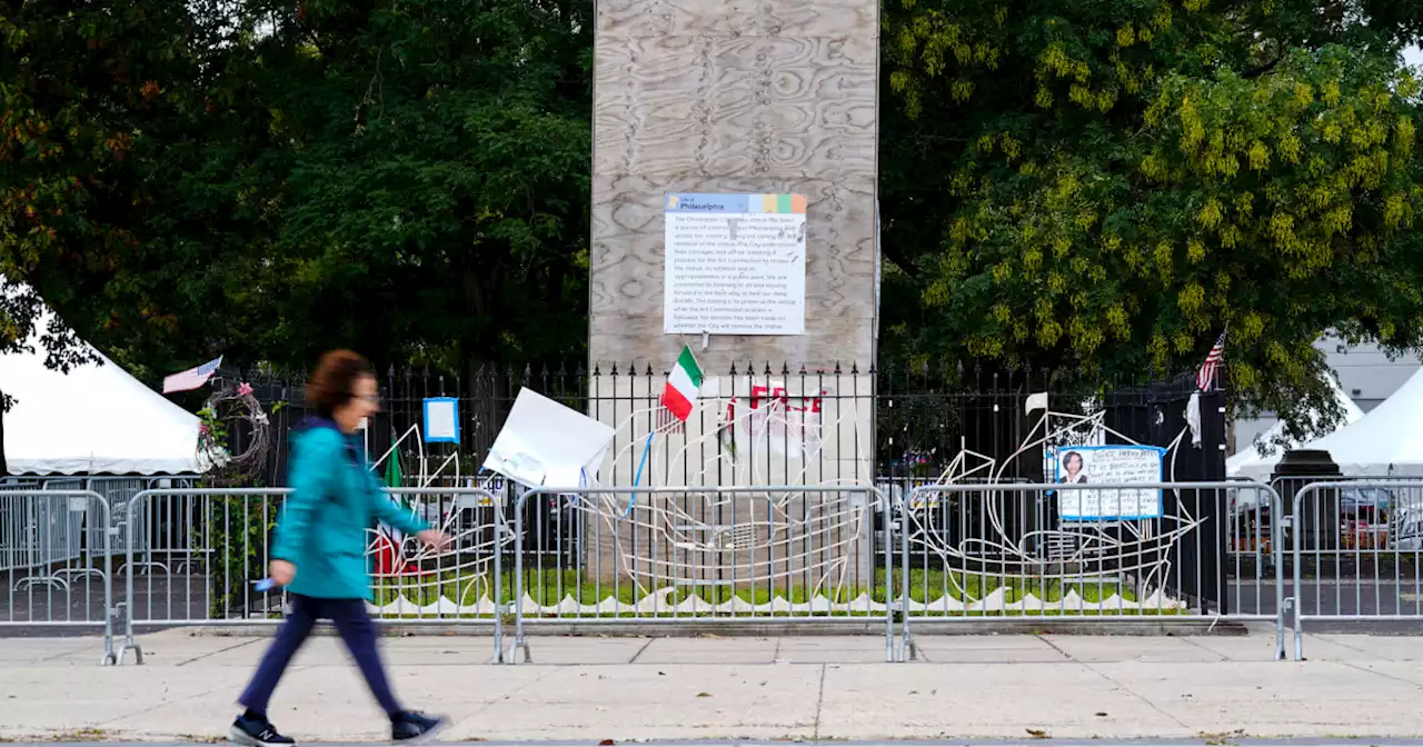 Philadelphia mayor 'disappointed' court ordered removal of box covering Christopher Columbus statue