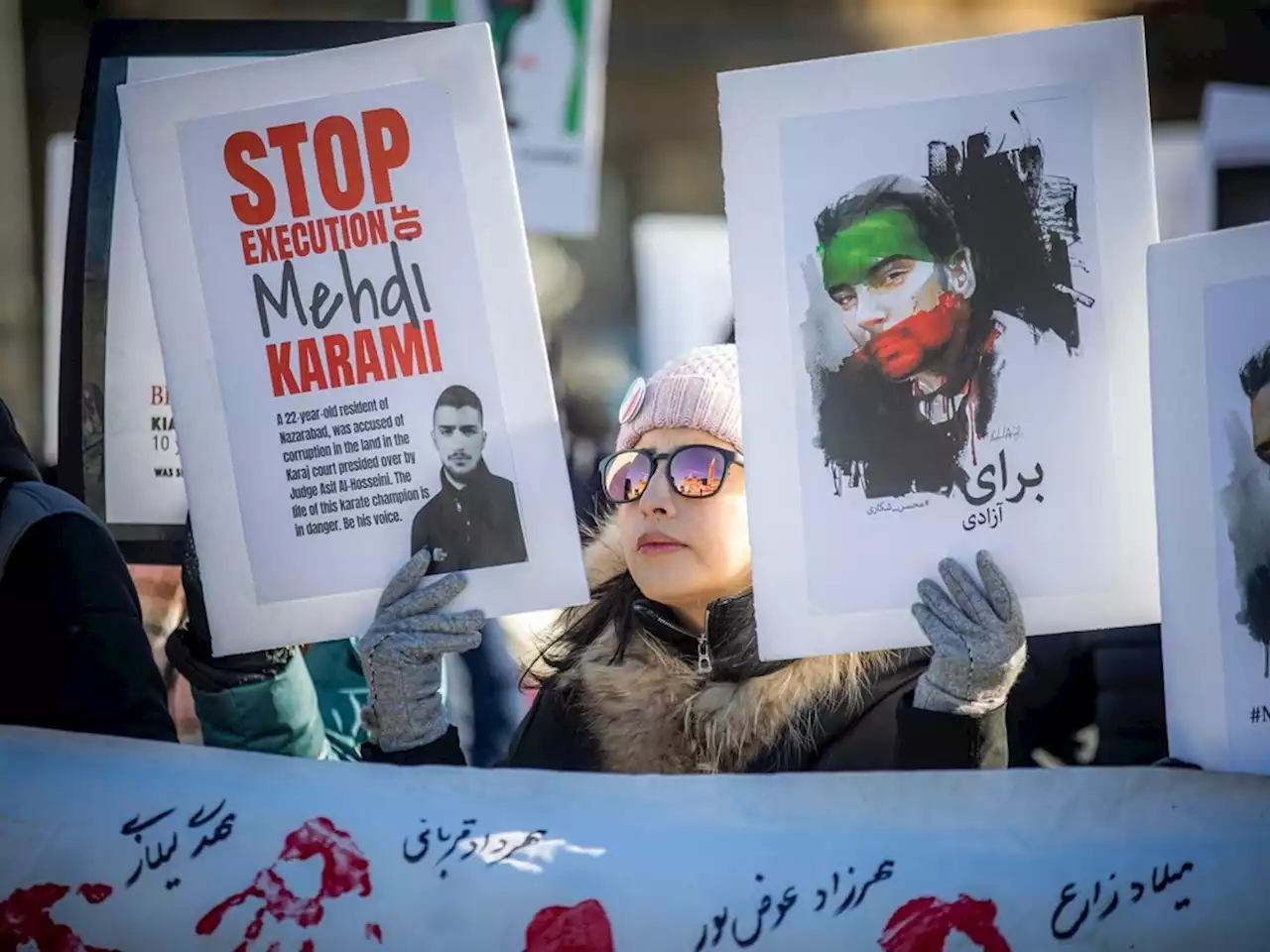 Ex-pats and supporters rally in Ottawa to decry the execution of protester in Iran