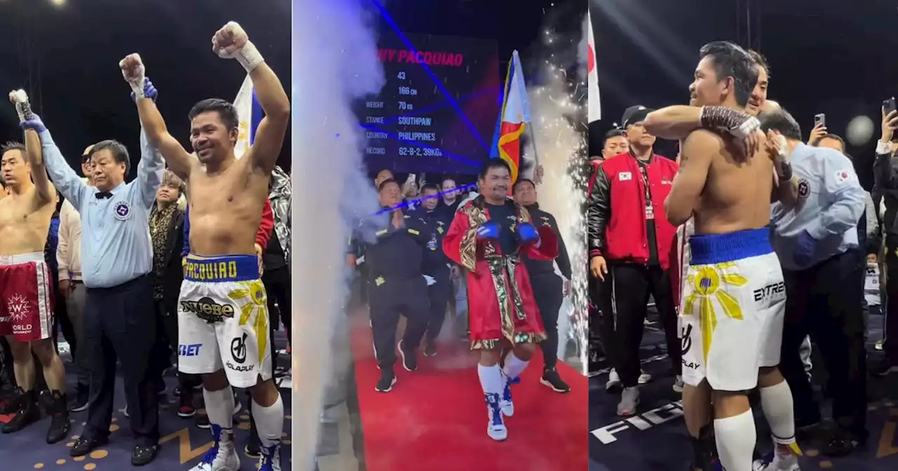 Manny Pacquiao beats Korean DK Yoo in exhibition match—his ‘comeback to the ring’