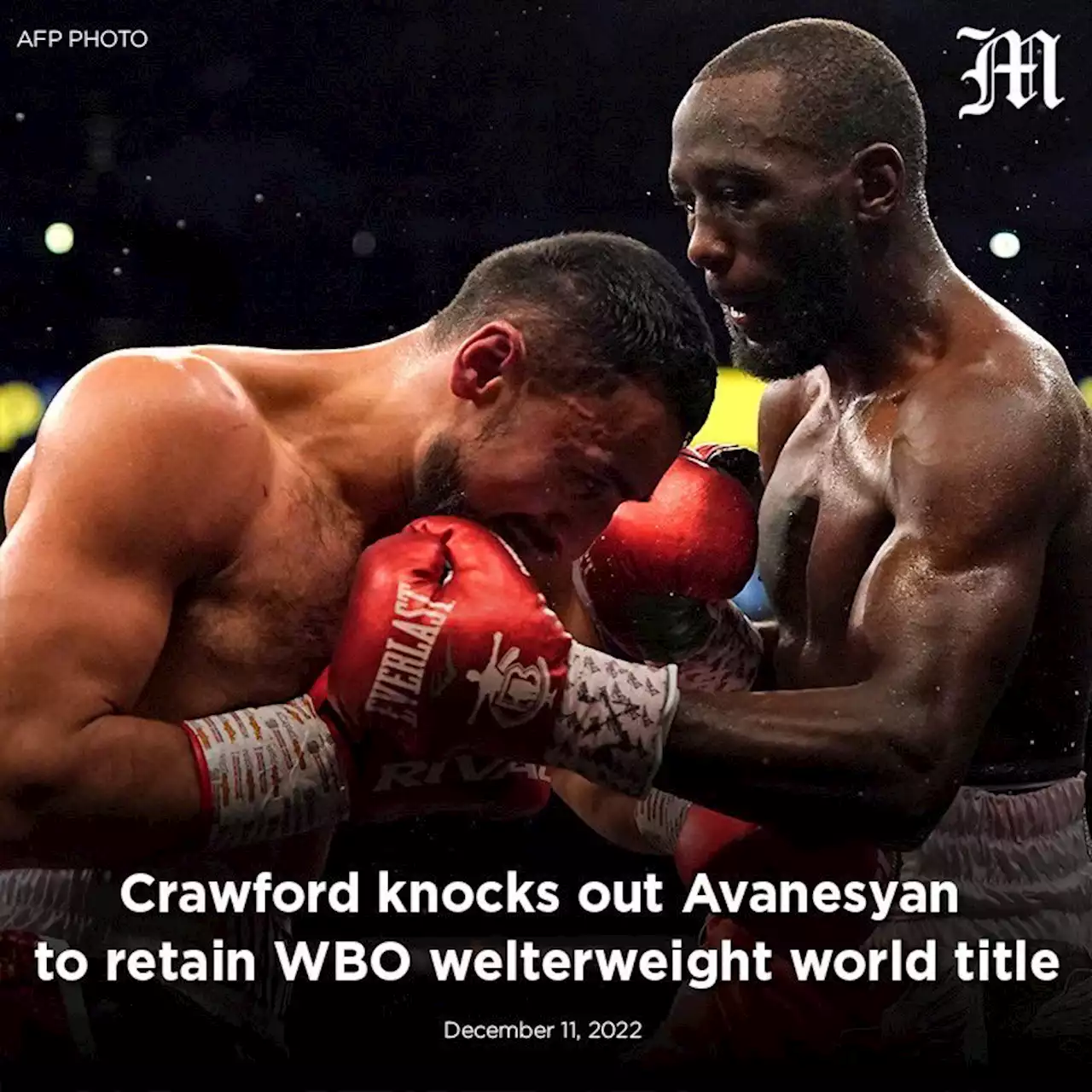 Crawford knocks out Avanesyan to retain WBO welterweight world title