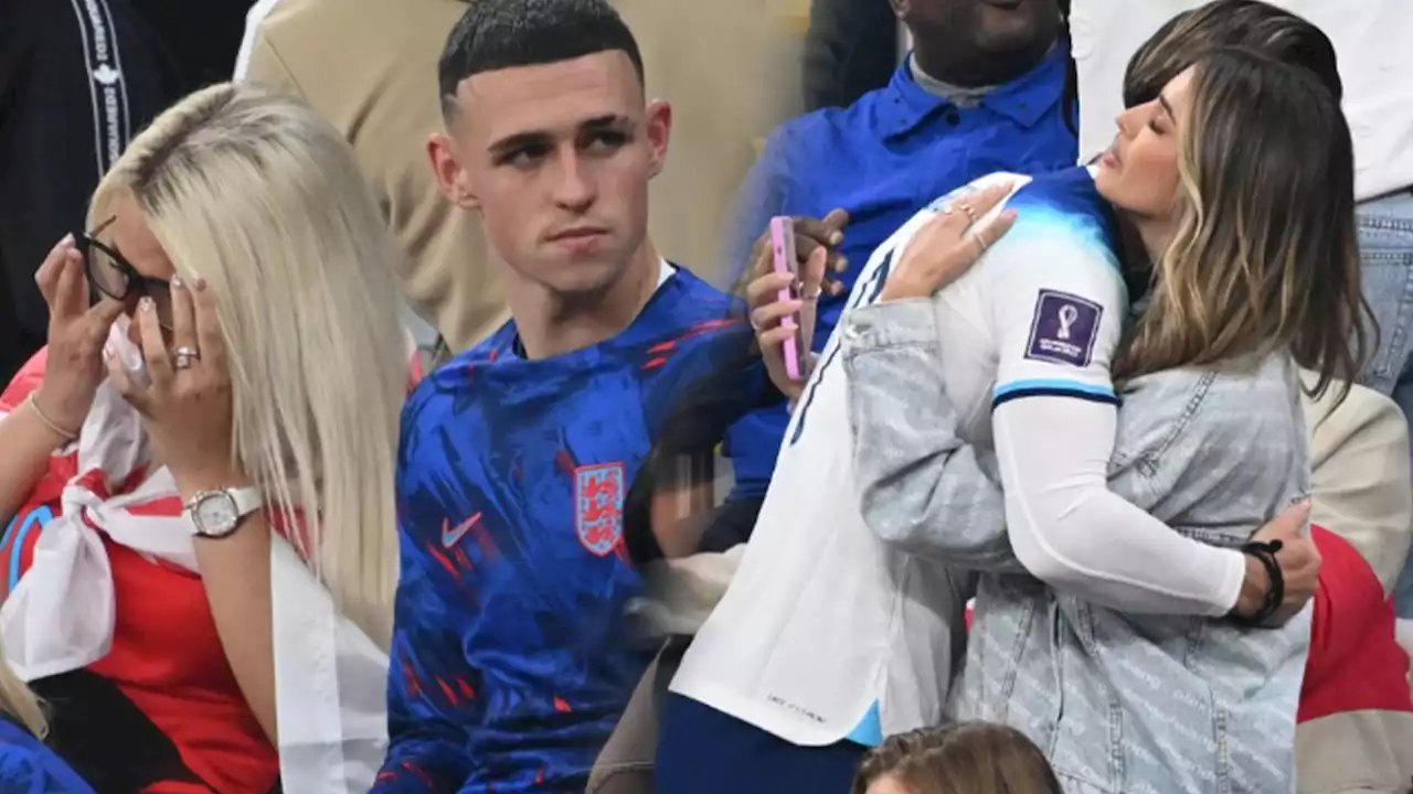 Heartbroken England stars consoled by Wags in stands after World Cup exit