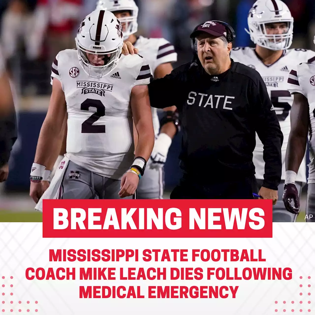 Mississippi State football coach Mike Leach dies at 61