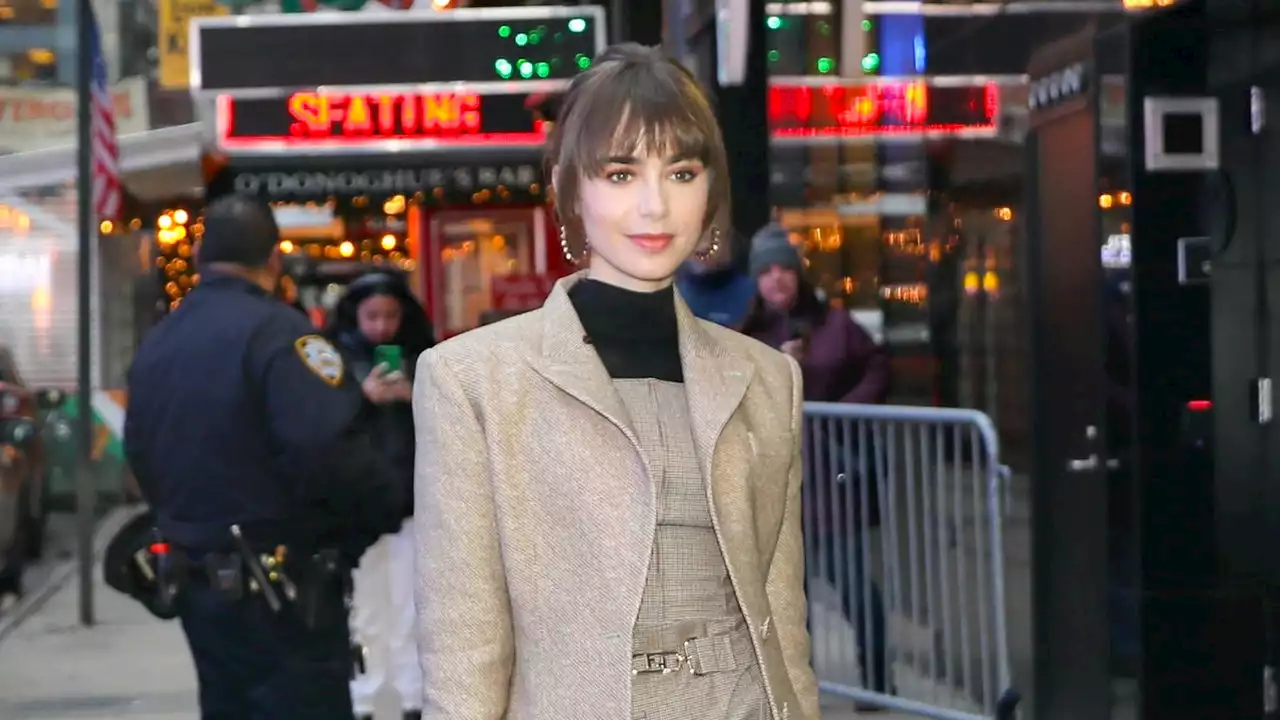 Lily Collins Sports One Of Her Best French-Girl Looks Yet