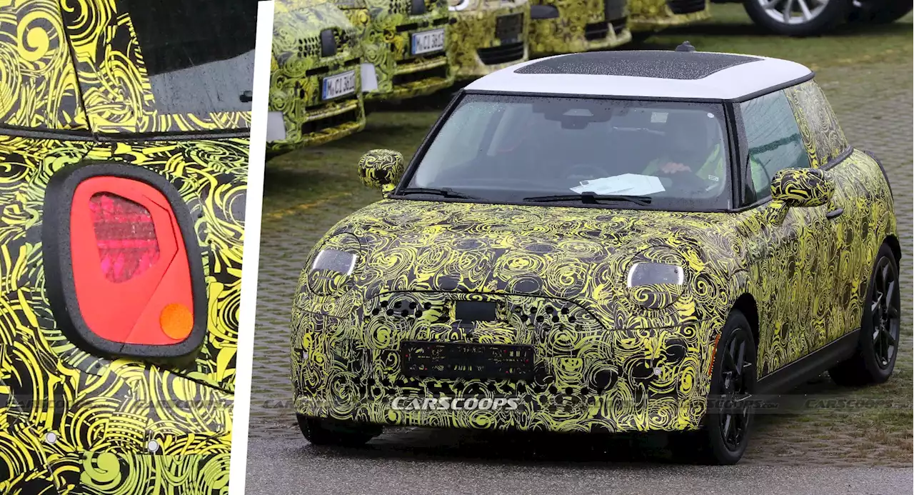 2023 MINI Cooper Facelift Spied Wearing Its Production Light Units | Carscoops