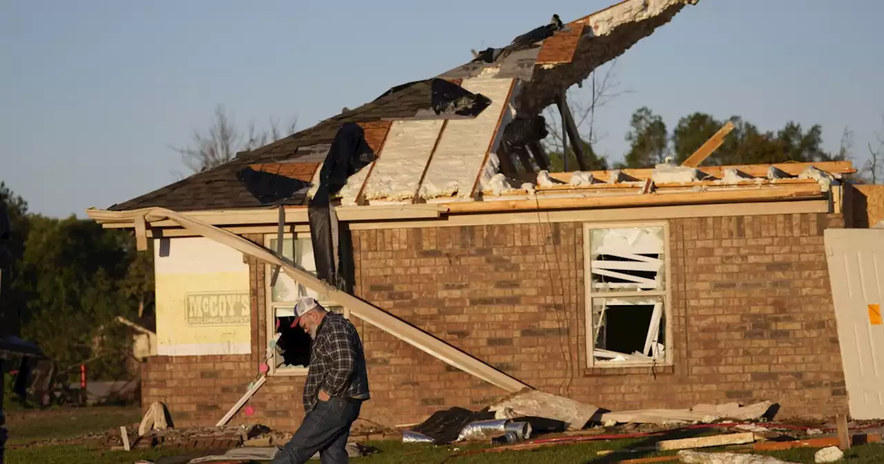 Big rigs topple in Texas as tornado watch is issued across three states