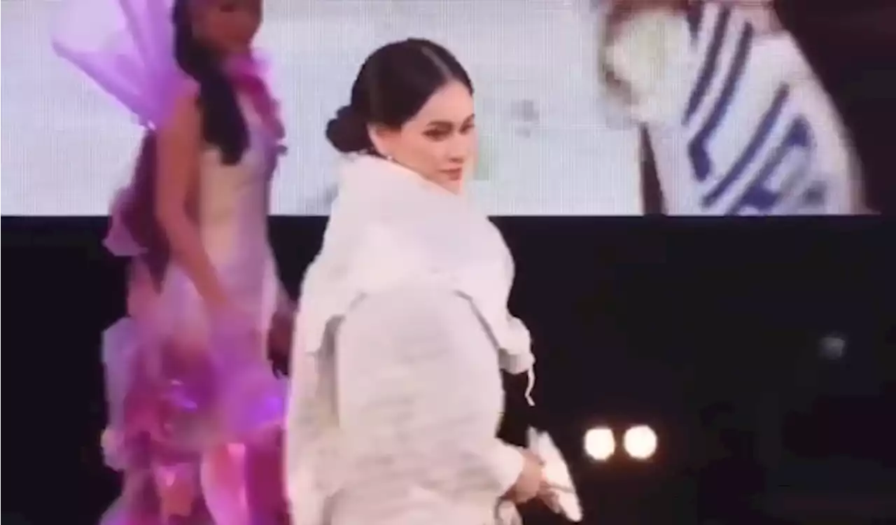 WATCH: Hannah Arnold gracefully takes on Ms. International stage in Maria Clara national costume