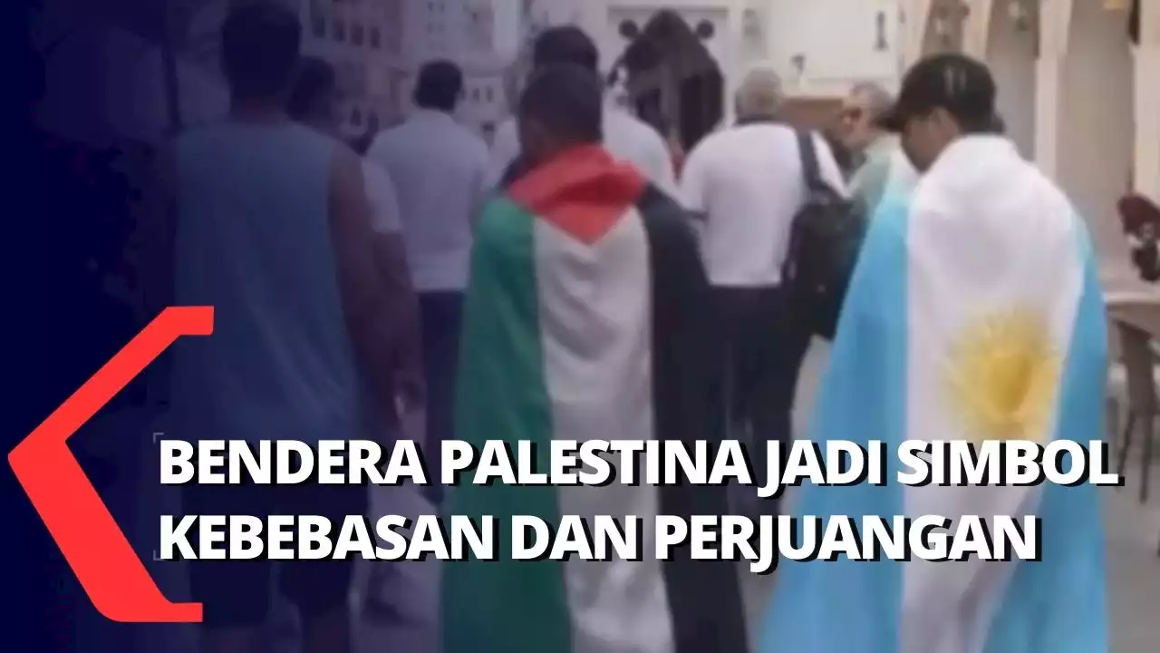 Bendera Berkibar di Piala Dunia 2022, Nyanyian Bebaskan Palestina Berkumandang!