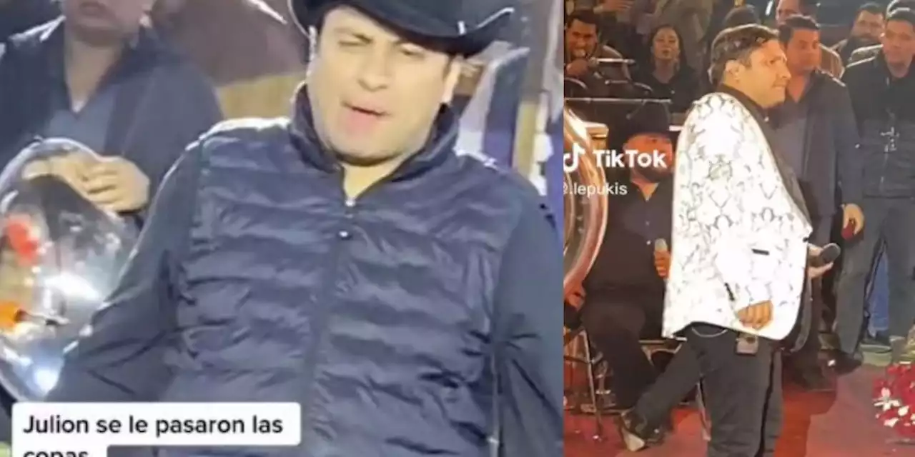 Exhiben a Julión Álvarez por dar concierto ebrio: 'Ya es alcohólico' (VIDEO)