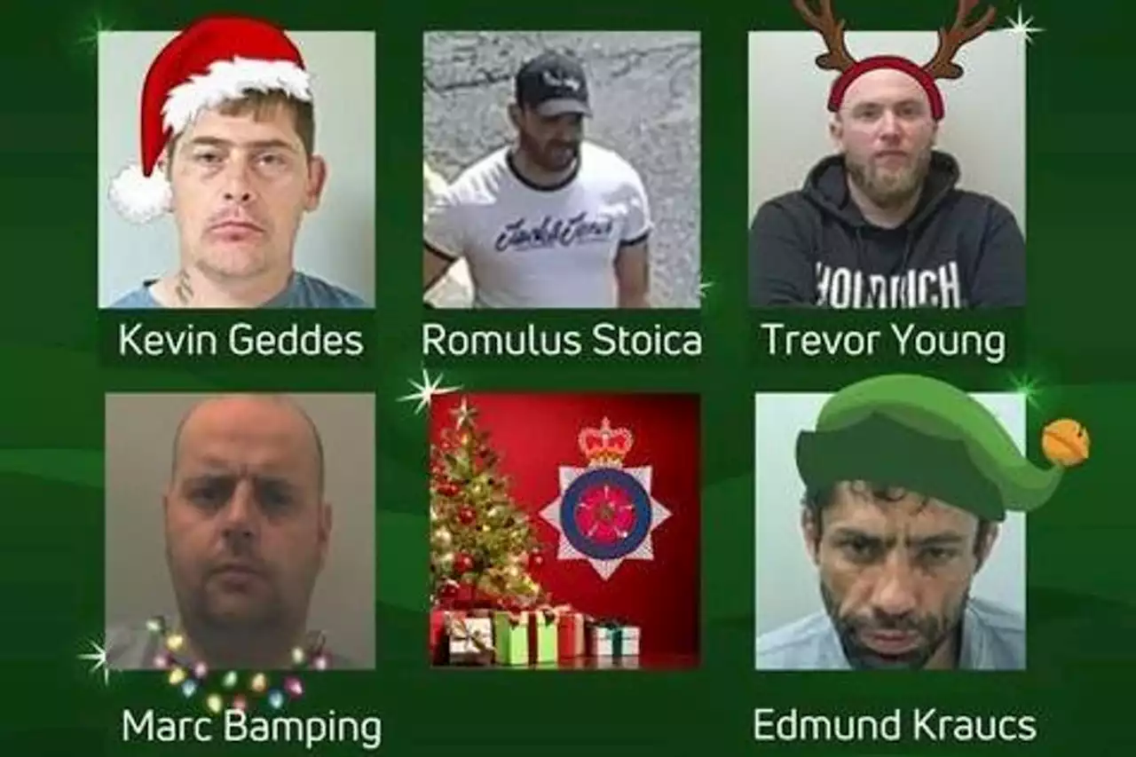 Police crack down on burglary: Can you help find these five festive fugitives?