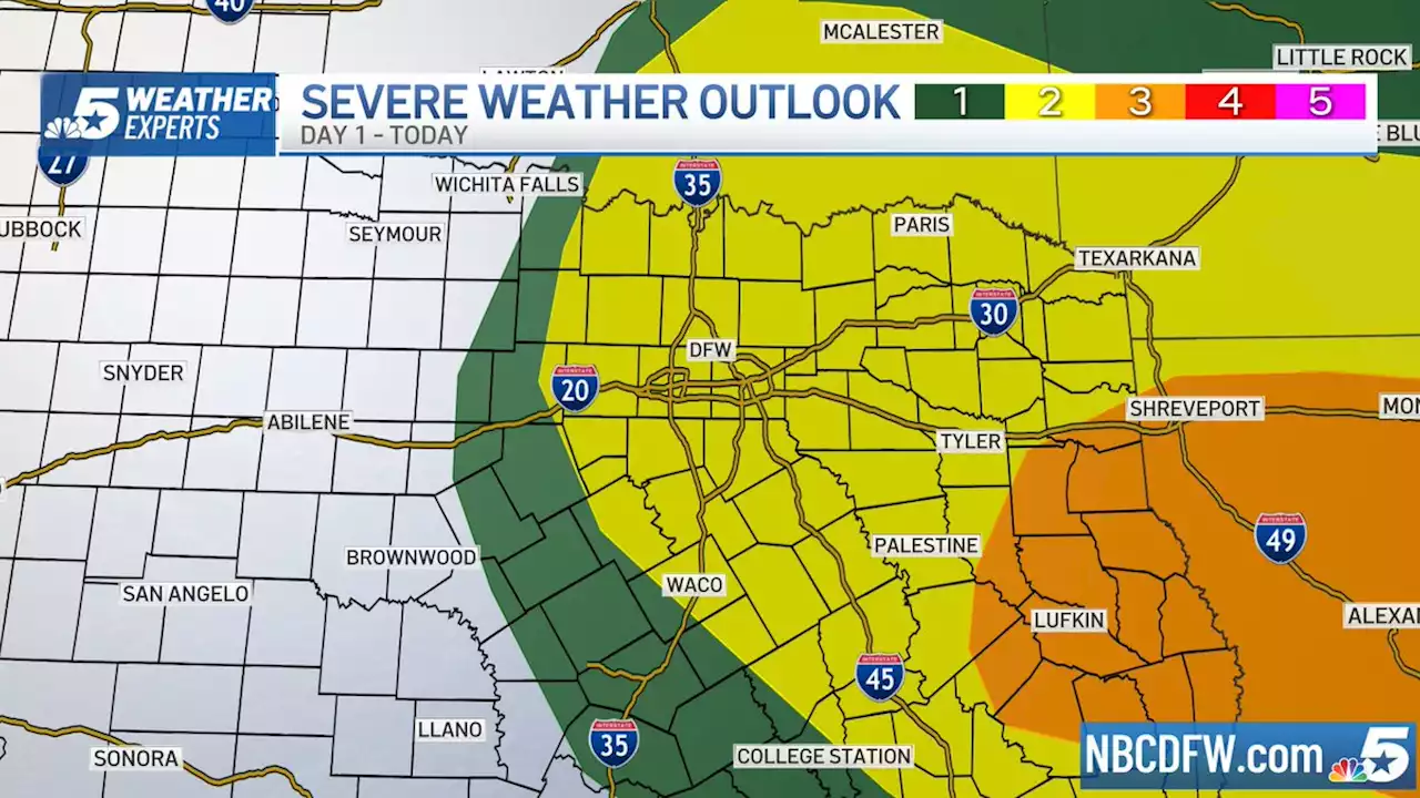 LIVE RADAR: Storms Expected Tuesday Morning in North Texas, NWS Issues Tornado Watch