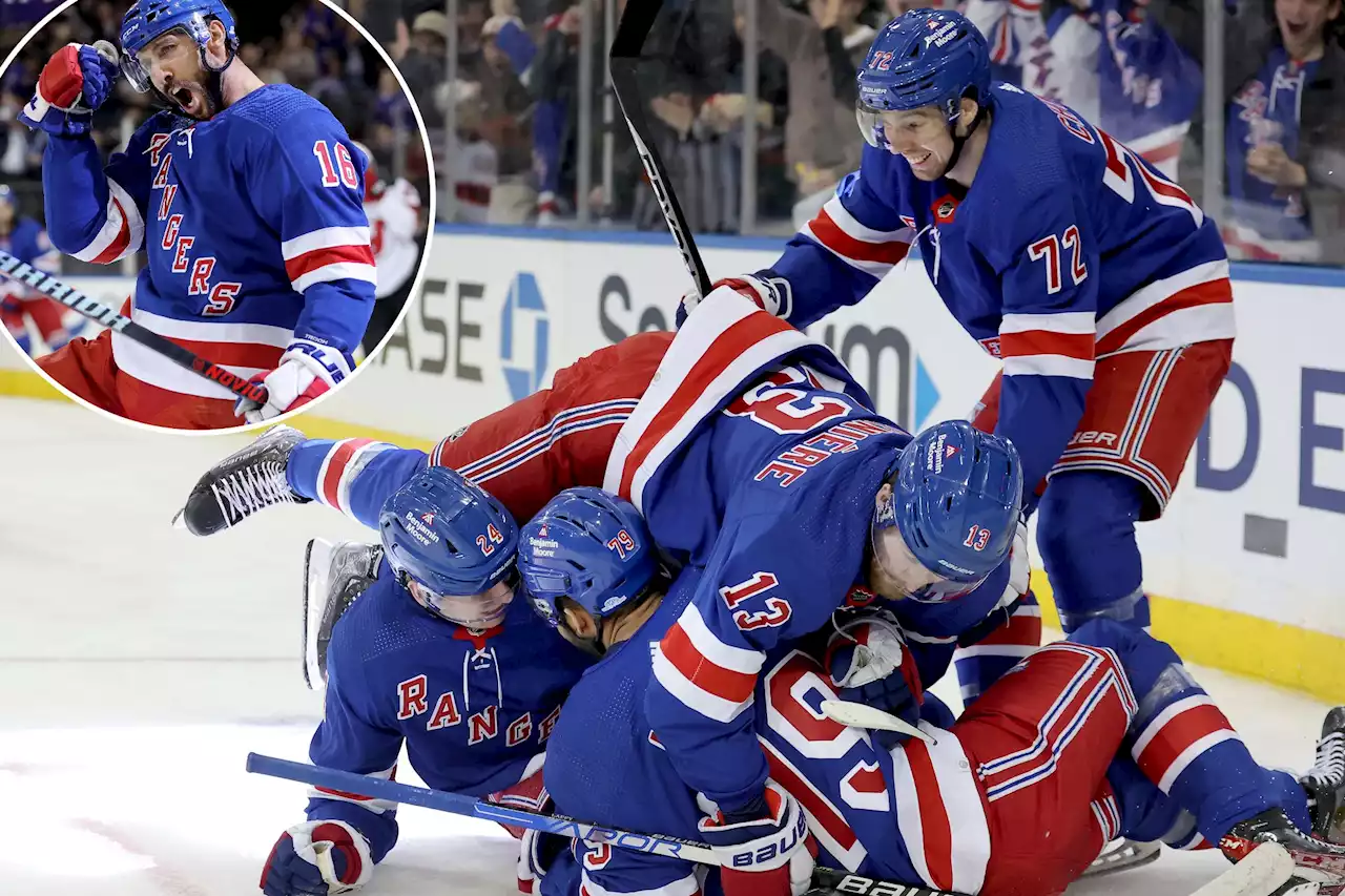 Rangers use rapid two-goal swing to key OT win over red-hot Devils