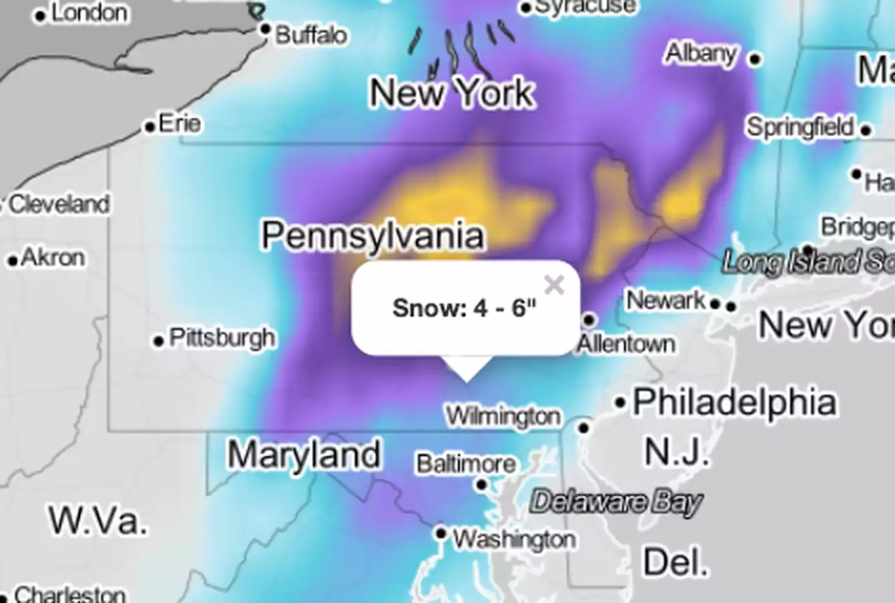 How much snow will Pennsylvania get this week? Check the map