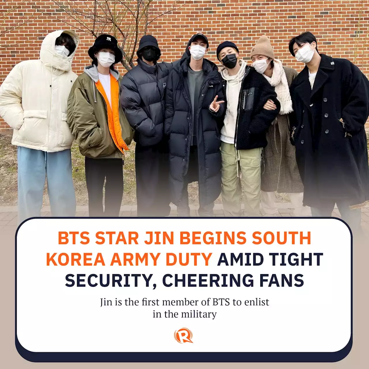 BTS star Jin begins South Korea army duty amid tight security, cheering fans