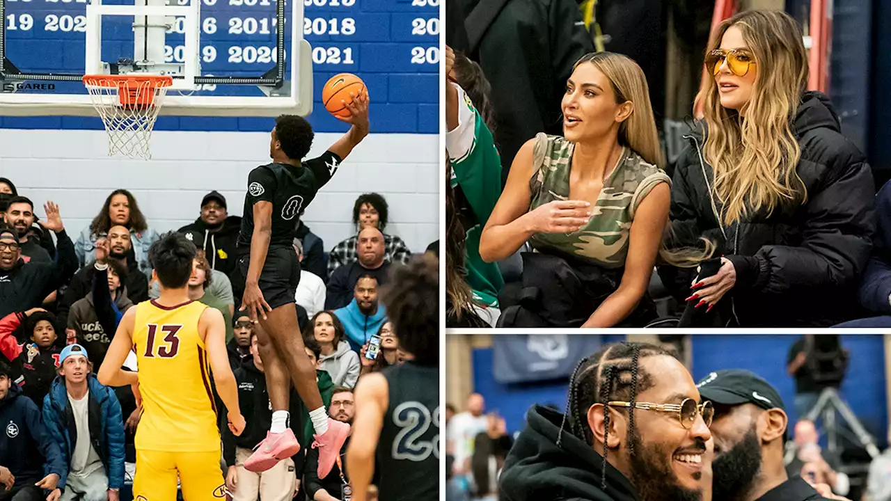 LeBron & Carmelo's Sons Face Off In H.S. Showcase, Kardashians & Pippen Attend