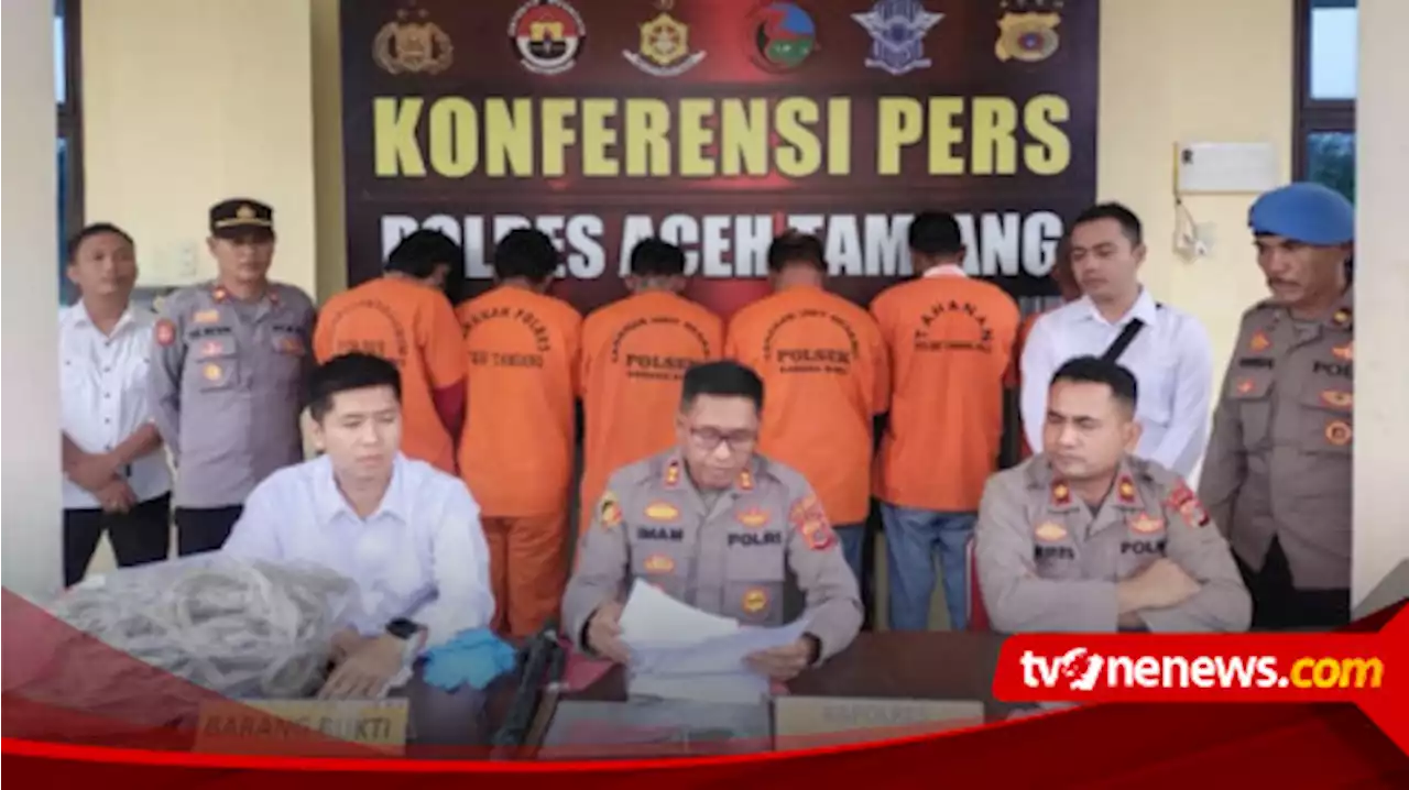 Reskrim Polres Aceh Tamiang Ungkap Dua Tindak Pidana Pencurian dengan Mengamankan Enam Tersangka Beserta Barang Bukti