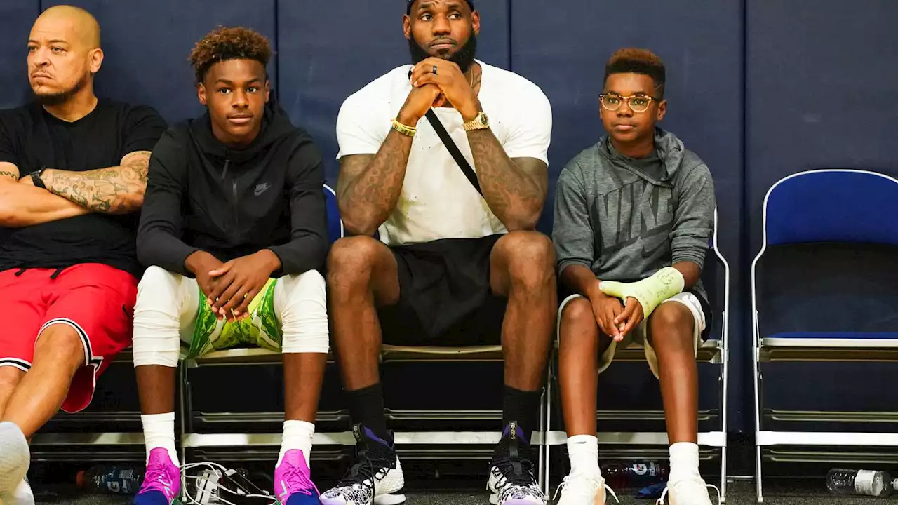 Bryce James, youngest son of LeBron James, already has an NIL deal with Klutch Sports