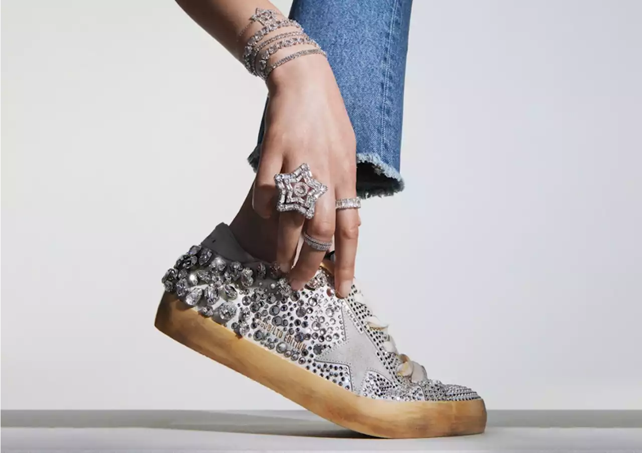 Swarovski and Golden Goose Team Up on Sparkly Sneakers and Exclusive Skateboard