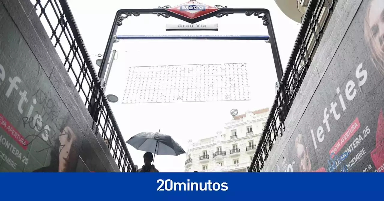 Metro de Madrid corta la circulación de varias líneas por acumulación de agua en los túneles