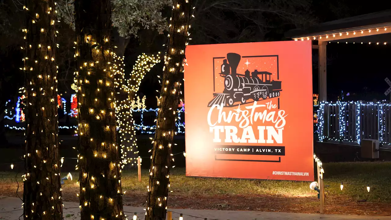 All aboard the Christmas Train at Victory Camp in Alvin