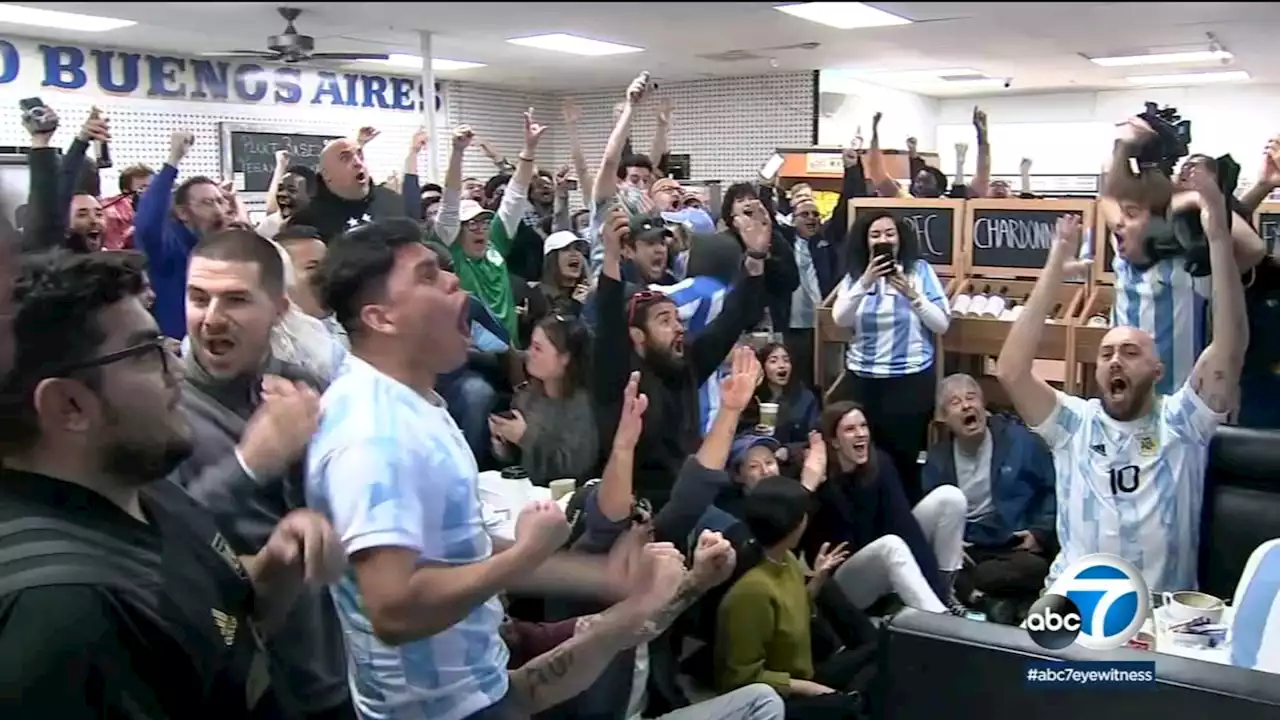 Argentines in LA celebrate World Cup semifinal win, cheer for Messi