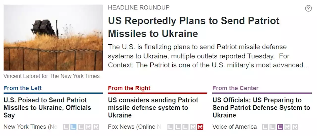 US Reportedly Plans to Send Patriot Missiles to Ukraine