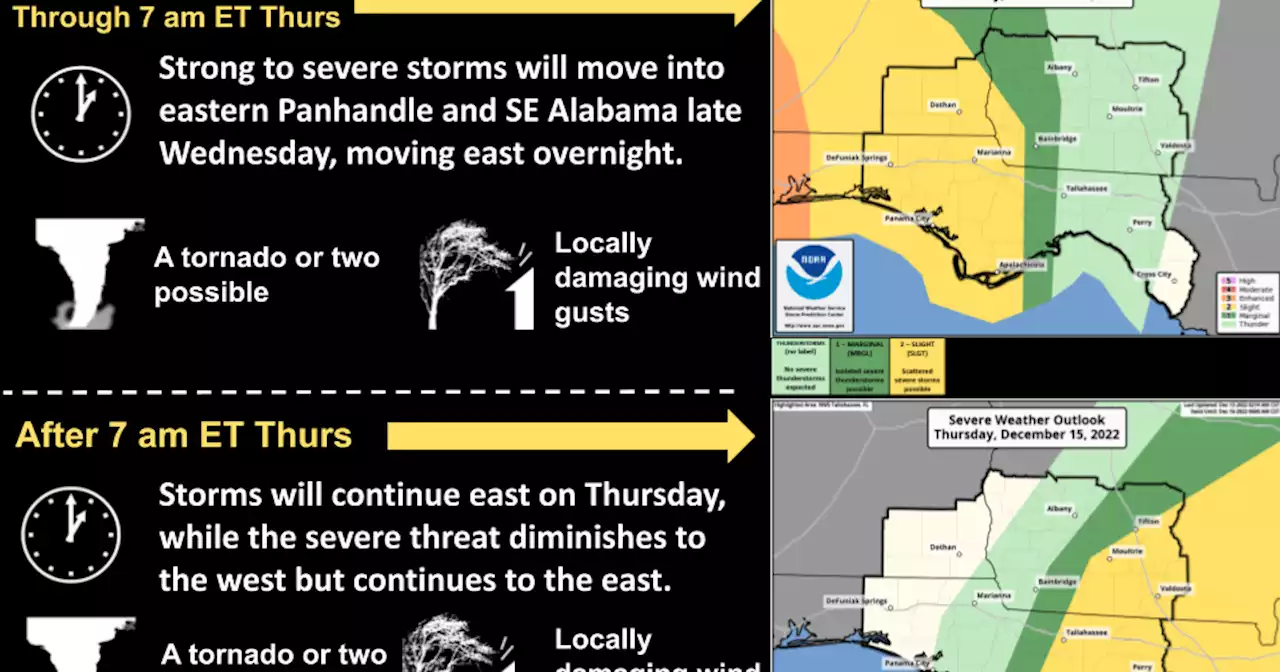 Severe weather anticipated overnight Wednesday across Wiregrass area