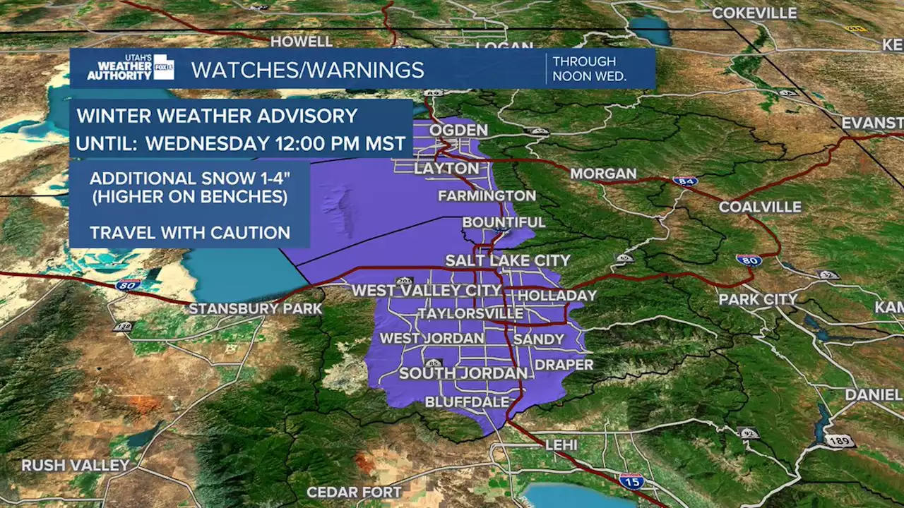 Winter Storm Advisory extended into Wednesday as more snow expected