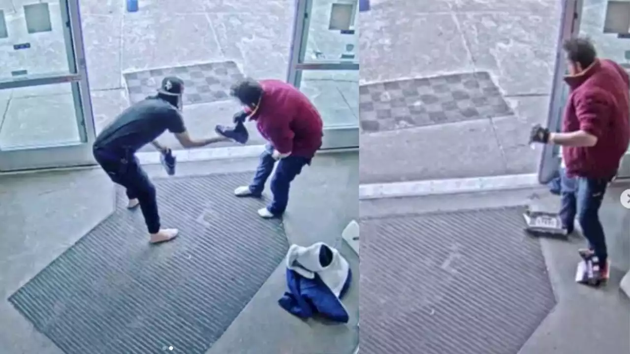 Brooklyn Center liquor store employee offers homeless patron shoes off their feet