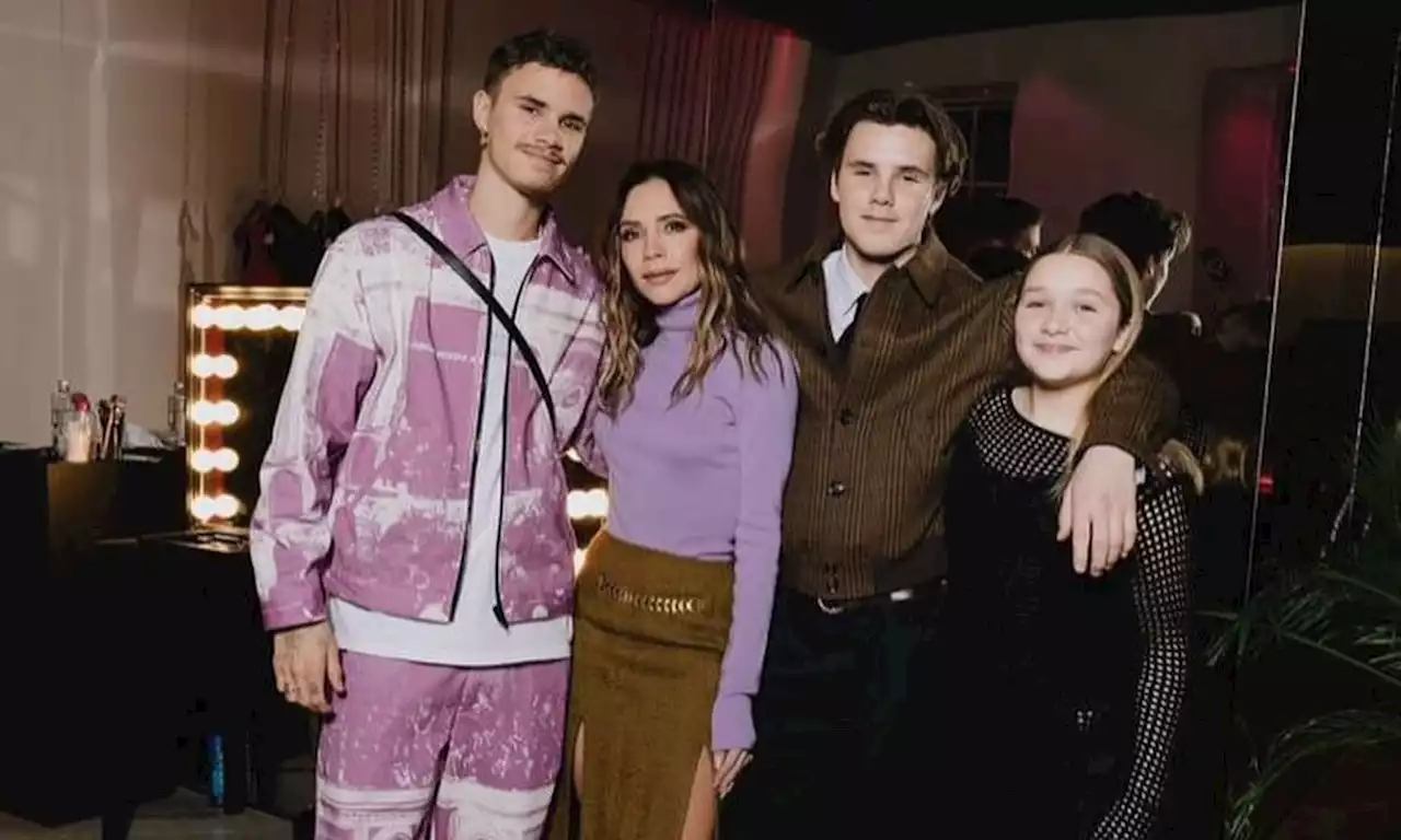 Victoria Beckham stages stylish Beckham family outing at her brand's Christmas party