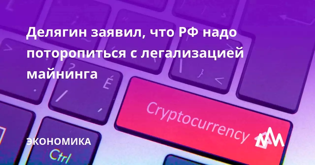 Делягин заявил, что РФ надо поторопиться с легализацией майнинга