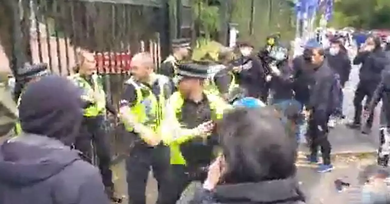 Chinese diplomats who 'attacked' protestors at consulate have 'fled UK'