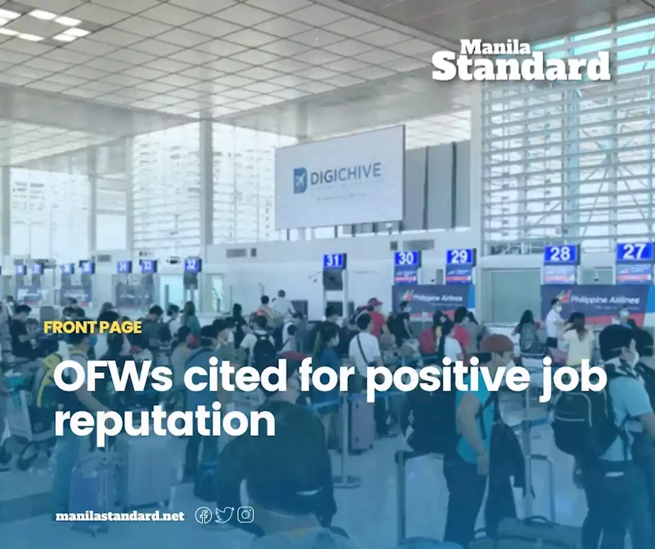 OFWs cited for positive job reputation