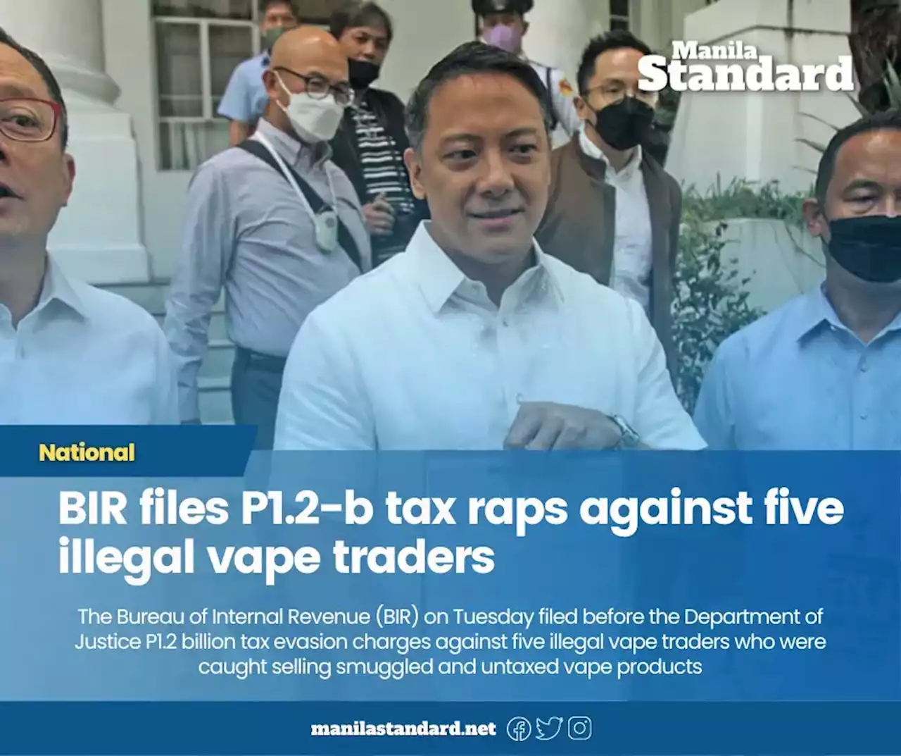 BIR files P1.2-b tax raps against five illegal vape traders