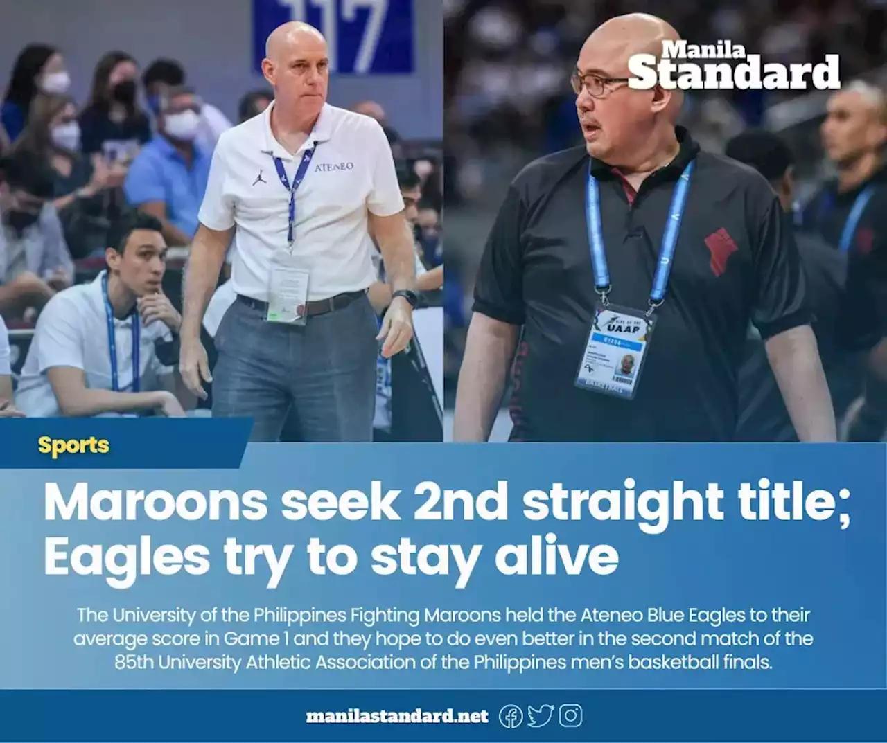 Maroons seek 2nd straight title; Eagles try to stay alive